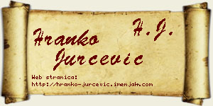 Hranko Jurčević vizit kartica